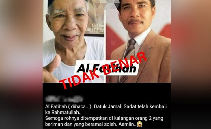 Berita Kematian Pelawak Veteran Datuk Jamali Shadat Palsu Sabah Post